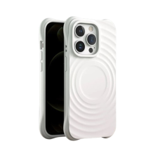 iPhone 14 Pro telefontok - Pastel Wave - MagSafe kompatibilis fehér szilikon hátlap tok tok és táska