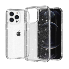iPhone 15 Pro Telefontok - Glitter - átlátszó csillámos hátlap tok tok és táska