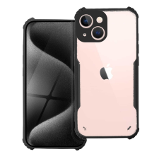  iPhone 15 telefontok - fekete / átlátszó ütésálló hátlap tok tok és táska