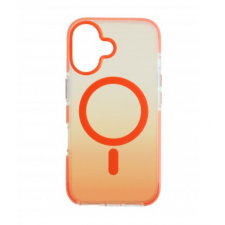 Iphone 16 mágneses tok, Narancs-Átlátszó tok és táska