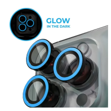  iPhone 16 Pro Max - Luminous kék - üveg, kameralencse védőkeret mobiltelefon kellék