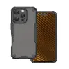  iPhone 16 Pro Max telefontok - Defender Matt - fekete/áttetsző ütésálló hátlap tok