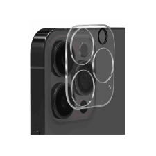  iPhone 16 Pro üvegfólia - Kamera lencse védőkeret (átlátszó 3D) mobiltelefon kellék