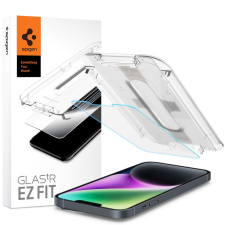  iPhone 16e üvegfólia - Spigen Glas.TR "EZ FIT" - kijelzővédő üvegfólia + felhelyezést segítő mobiltelefon kellék
