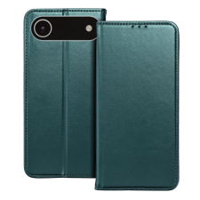  iPhone 17 Air telefontok - Smart Magnetic zöld szilikon keretes mágneses könyvtok tok és táska