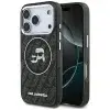  iPhone 17 Pro Karl Lagerfeld IML Glitter Karl & Choupette Heads Logo MagSafe tok fekete