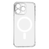  iPhone 17 Pro Max (6.9") szilikon tok, átlátszó, 1,5mm, kamera védelemmel, Anti Shock Magsafe