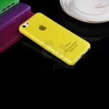 Iphone 5C matt műanyag tok - sárga tok és táska
