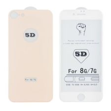  iPhone 8 Plus üvegfólia, előlapi +hátlapi, 5D, edzett, hajlított, rose gold mobiltelefon kellék
