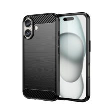 iPhone Telefontok iPhone 16 - Carbon Fiber - fekete szilikon hátlap tok tok és táska