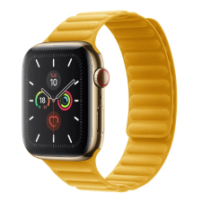 iprofix Apple Watch Szíj 42/ 44/ 45/ 49 mm, Mágneses szövet pánt - sárga okosóra kellék