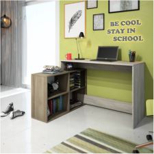 IRIM WAY SAROK ÍRÓASZTAL, SZÜRKE/KAKAÓ, 112X77X50CM ÉS 100X29X60CM íróasztal