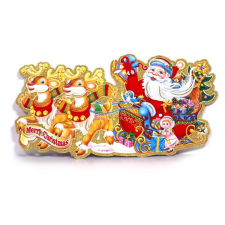  Iris 3D Mikulás mintás/23x45cm 2db karton dekoráció karácsonyi dekoráció