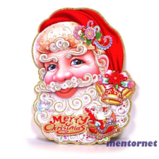 IRIS 3D Mikulás mintás/28x37cm karton dekoráció karácsonyi dekoráció