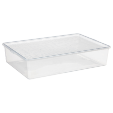 IRIS Basic Shoebox Műanyag Tárolódoboz Tető nélküli 19,5L - Átlátszó (19840800 -L) bútor