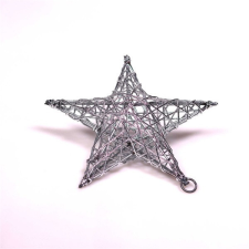 IRIS Csillag alakú 15cm/ezüst színű festett fém dekoráció dekoráció