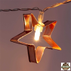 IRIS Csillag alakú fém/4m/meleg fehér/20db LED-es/USB-s fényfüzér, fénydekoráció