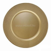 IRIS dekor tálca kör 33cm arany recés széllel (IRIS_671888)