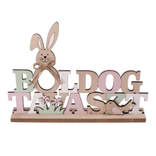 IRIS Dekoráció fa Boldog tavaszt felirattal 28x18 cm dekorációs kellék