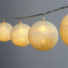 IRIS Gömb alakú 6cm/színes fonott/1,5m/meleg fehér/10db LED-es/USB-s fénydekoráció (IRIS_104-12)