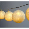 IRIS Gömb alakú 6cm/színes fonott/3m/meleg fehér/20db LED-es/USB-s fénydekoráció  (104-28) (104-28)