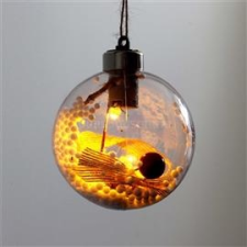 IRIS Gömb alakú /G/ 8cm meleg fehér műanyag-akril LED-es fénydekoráció (IRIS_301-03) világítás