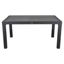 IRIS IRIS GF-210A ECO antracit műanyag kerti asztal rattan 90x150cm kerti bútor