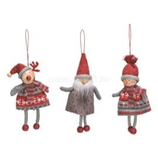 IRIS Karácsonyi 6x12x4cm textil lógatható dísz (IRIS_301789) karácsonyfadísz