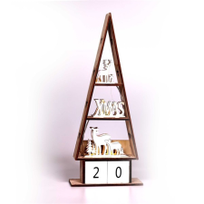 IRIS Karácsonyi ház alakú napi számlálós/16x38x6cm/meleg fehér LED-es fa fénydekoráció karácsonyfa izzósor