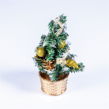  IRIS KT-261-G asztali kis műfenyő arany díszekkel műfenyő