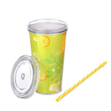 IRIS LIMESHAKE pohár tetővel, szívószállal 600ml AP-9444 konyhai eszköz