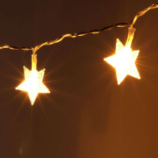 IRIS meleg fehér, elemes LED Fényfüzér 20db izzóval - Csillag karácsonyfa izzósor