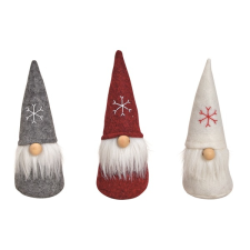 IRIS Plüss 7x20x7cm gnóm dekoráció karácsonyi dekoráció