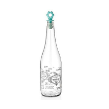  IRIS Retro üveg palack 1.000ml, fehér vagy fekete színű HN-1745 kulacs, kulacstartó
