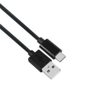 IRIS USB-A - USB Type C harisnyázott kábel 2m fekete (CX-138) kábel és adapter