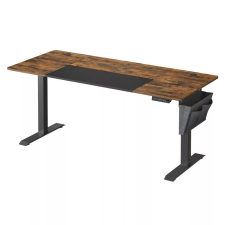  Íróasztal, elektromosan állítható magasság, rusztikus barna és fekete 70 x 160 cm íróasztal