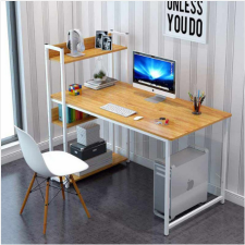 Íróasztal, számítógépasztal, billentyűzet tartóval - Barna íróasztal