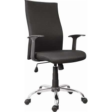 . Irodai forgószék, szövetborítás, krómozott lábkereszt, "Texas", fekete forgószék