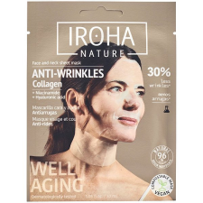 Iroha Nature Kollagén, nyakra és arcra, ránctalanító arcpakolás, arcmaszk