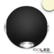 ISOLED Kültéri LED fali lámpa,fel/le, IP54, 4*1 W, homok fekete, meleg fehér kültéri világítás