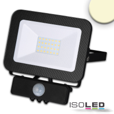 ISOLED LED fényveto, 30 W, mozgásérzékelovel, meleg fehér, fekete, IP65 kültéri világítás