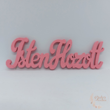 Isten hozott felirat - 15 cm - málna dekorációs kellék