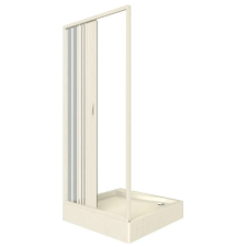 ITALBOX Zuhanyajtó, Italbox Venere 100 AL, fehér, 100x185cm, harmonika, PVC kád, zuhanykabin