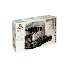 Italeri 1/24 Scania R730 V8 Streamline Silver Griffin kamion modell makett