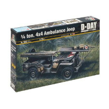  Italeri 1:4 TON. 4x4 Ambulance Jeep 1:35 makett harcjármű (0326) makett