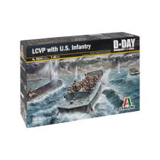  Italeri LCVP with US Infantry  1:35 makett hajó (6524s) makett