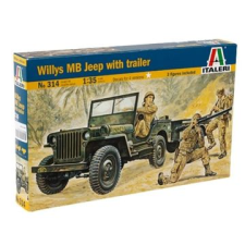 Italeri : Willys MB Jeep trélerrel makett, 1:35 (0314s) (0314s) makett