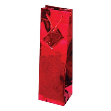 Italtasak CREATIVE Special hologram 13x36x9 cm egyszínű piros sodort füles ajándéktasak