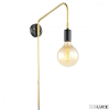 ITALUX Arany falikar, E27, Malene, IT-MBM3386/1 BK+GD