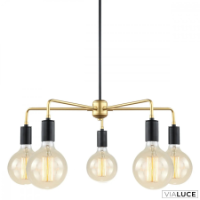 ITALUX Arany több ágú függeszték, E27, Malene, IT-MDM3386/5 BK+GD világítás